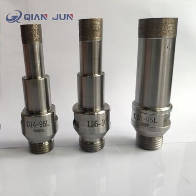 Threaded Steel Glass Diamond Bit Customized