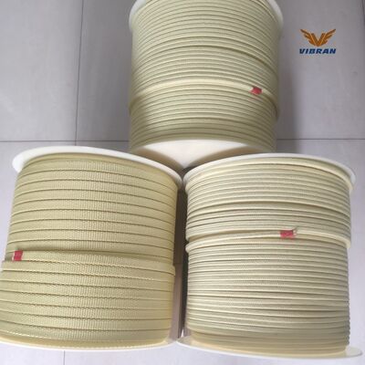 Superior Glass Aramid Roller Rope Heat Resistance Braided Kevlar Cord