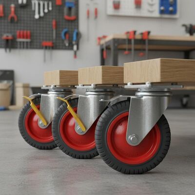 PU Roller Casters Customized Industrial Castor Wheels For Working Table
